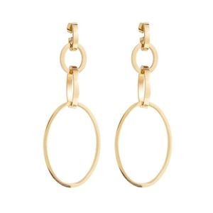 NWT Vita Fede Cassio Earrings, Stainless Steel with Gold Finish